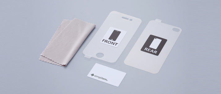 バブルレス フィルムセット for iPhone 4/4S 光沢