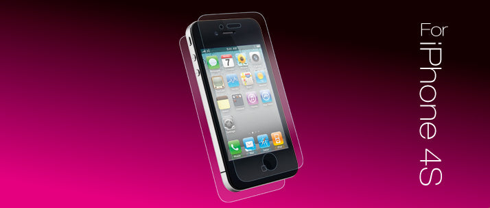 バブルレス フィルムセット for iPhone 4S 光沢