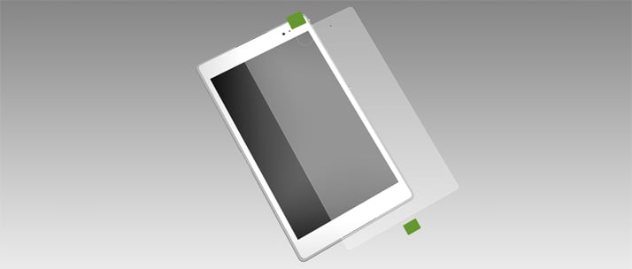 バブルレス 液晶保護フィルム for XperiaZ3 Tablet Compact 光沢