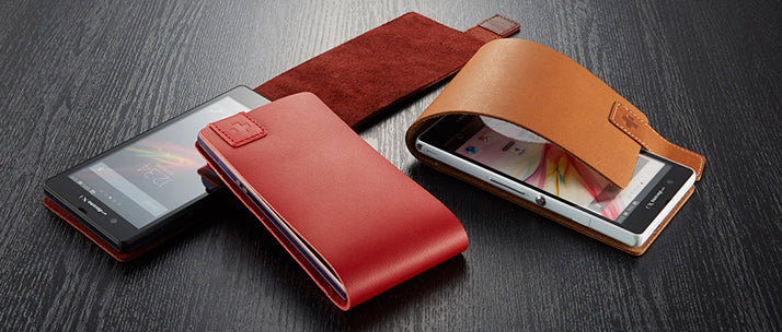 Genuine レザー バーチカルフリップケース for XperiaZ(販売終了)