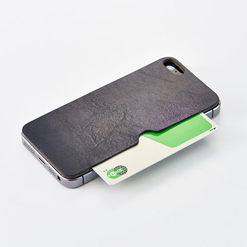 背面 カードポケット テクスチャーシート for iPhone SE/5s/5