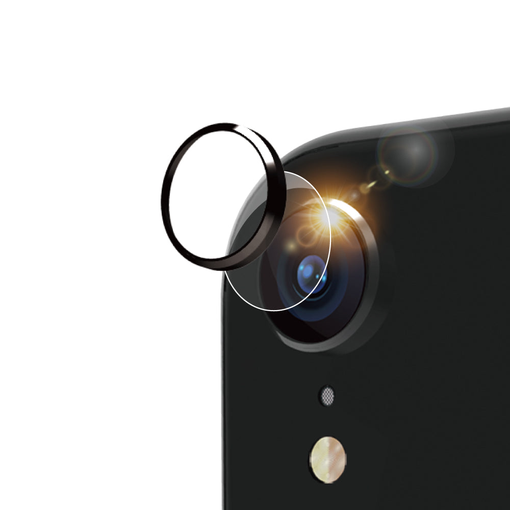 iPhone XR [Lens Bumper Plus] カメラレンズ保護アルミフレーム＆ガラスコーティングフィルムセット（販売終了）