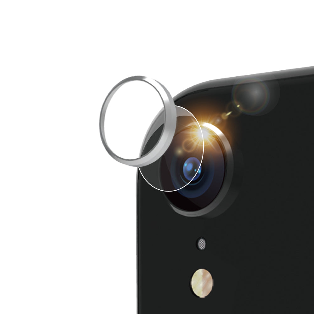 iPhone XR [Lens Bumper Plus] カメラレンズ保護アルミフレーム＆ガラスコーティングフィルムセット（販売終了）