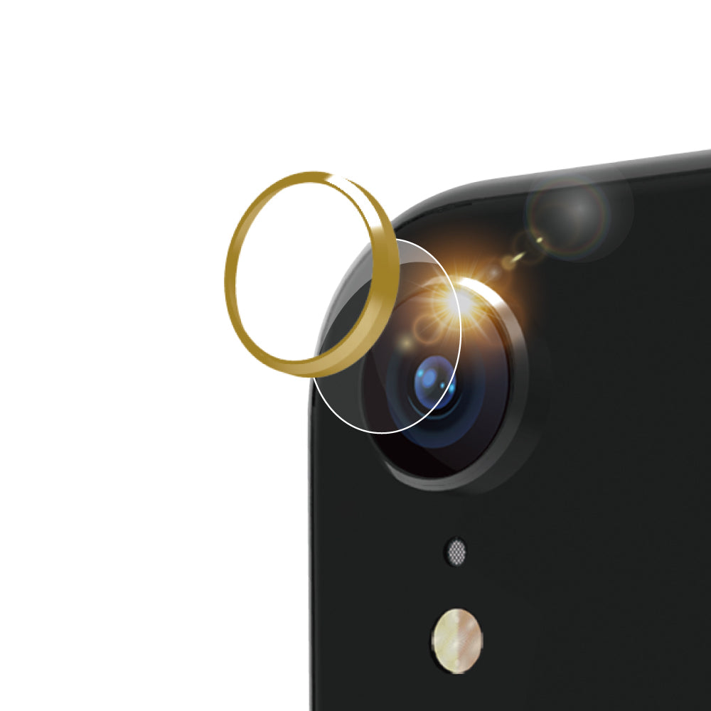 iPhone XR [Lens Bumper Plus] カメラレンズ保護アルミフレーム＆ガラスコーティングフィルムセット（販売終了）