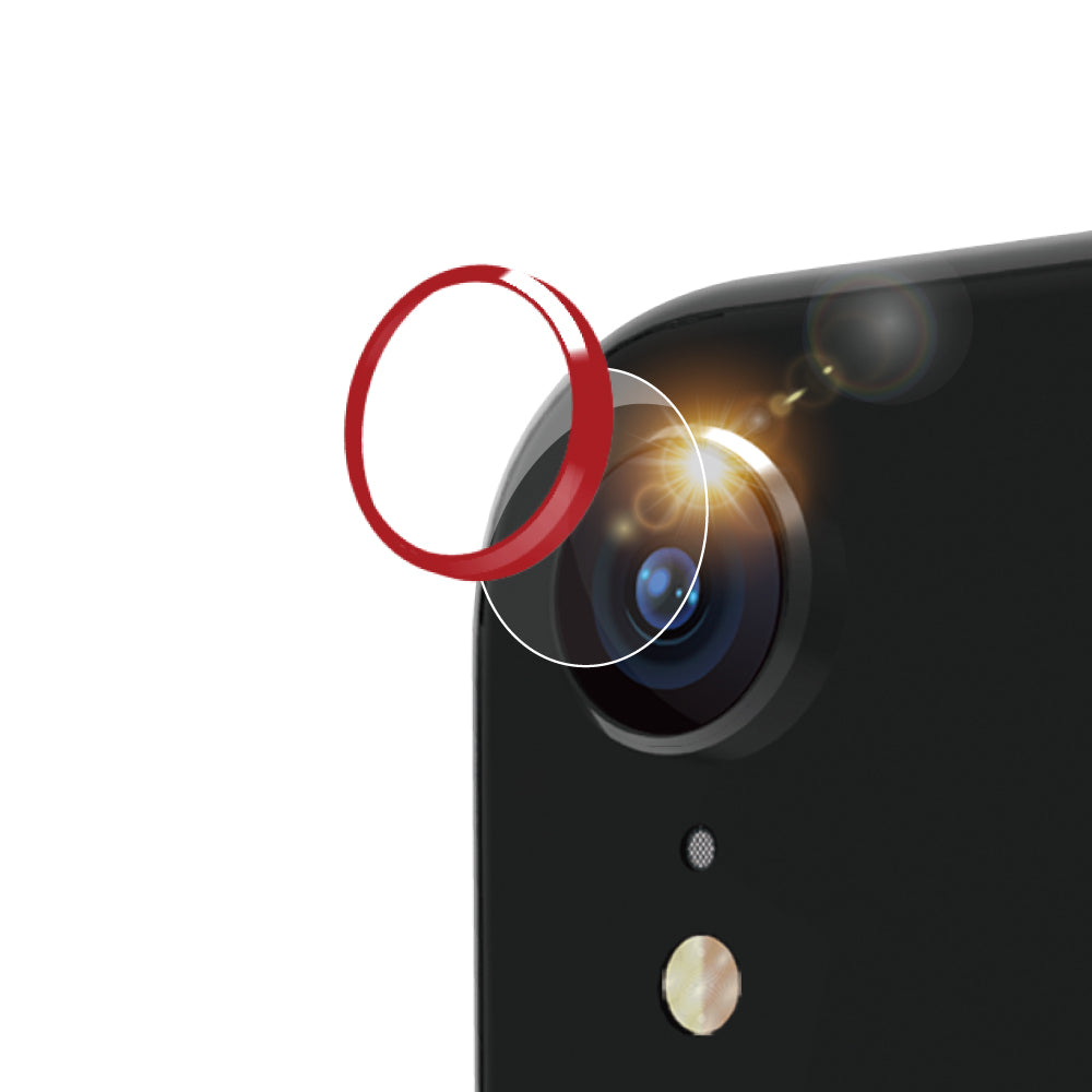 iPhone XR [Lens Bumper Plus] カメラレンズ保護アルミフレーム＆ガラスコーティングフィルムセット（販売終了）