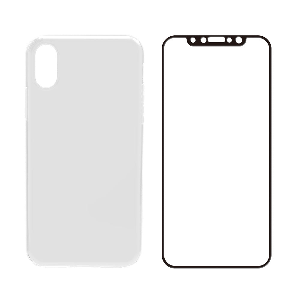 iPhone XS / X [Airly Recovery Pro] キズ修復防指紋クリアケース＆ガラスセット（販売終了）