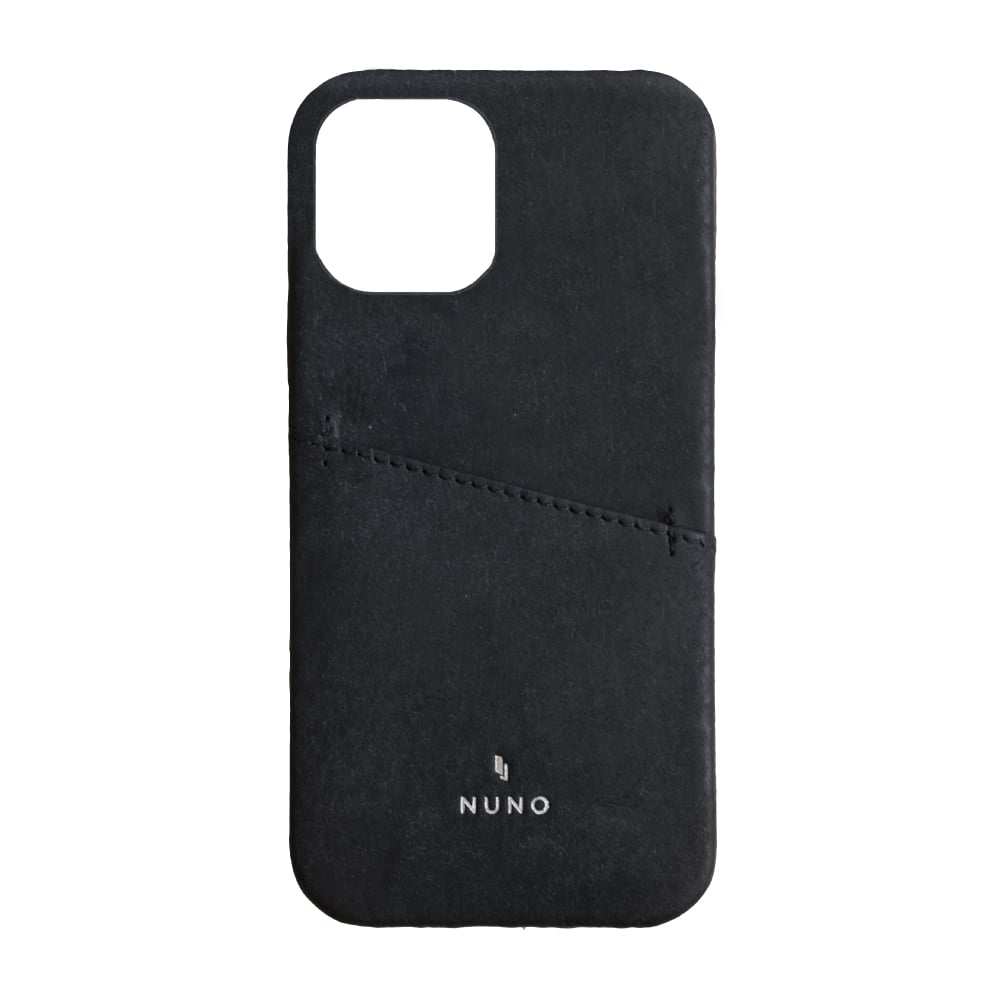 iPhone 12 Pro Max用ケース [NUNO] カードポケット付き本革バックケース（販売終了）