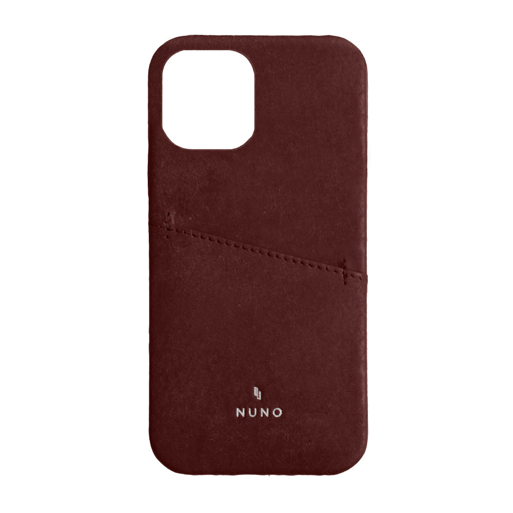 iPhone 12 Pro Max用ケース [NUNO] カードポケット付き本革バックケース（販売終了）