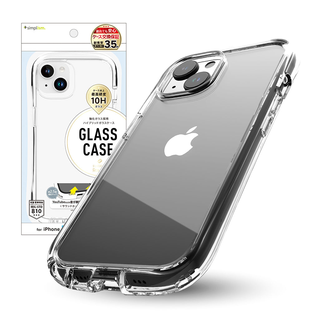 iPhone 15 Plus [GLASSICA Round] 耐衝撃 背面ガラスケース（販売終了）
