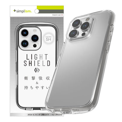 iPhone 16 Pro [LIGHT SHIELD] 衝撃吸収 ハイブリッドクリアケース