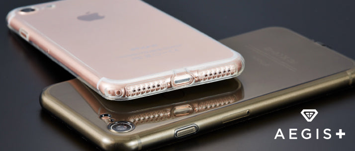 [Aegis+] 衝撃吸収 Guard セット: TPU ケース＆衝撃吸収フィルム for iPhone 7 光沢（販売終了）