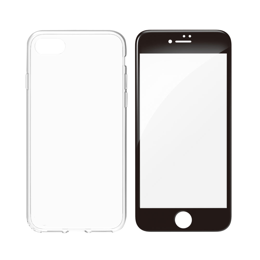 [Aegis Pro] フルカバー TPU ケース＆ガラスセット for iPhone 8（販売終了）