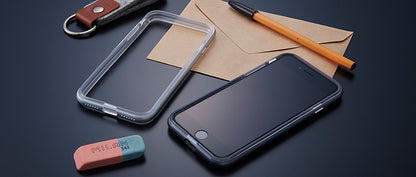 [Turtle Bumper Pro] アルミバンパー＆強化ガラスセット for iPhone 8/7（販売終了）