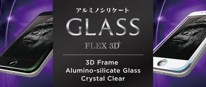 [FLEX 3D] 3Dフレーム アルミノシリケートガラス for iPhone 7（4.7インチ）光沢（販売終了）