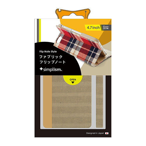 フリップノートケース (PU/ファブリック) with カードポケット for iPhone 6（4.7inch）（販売終了）